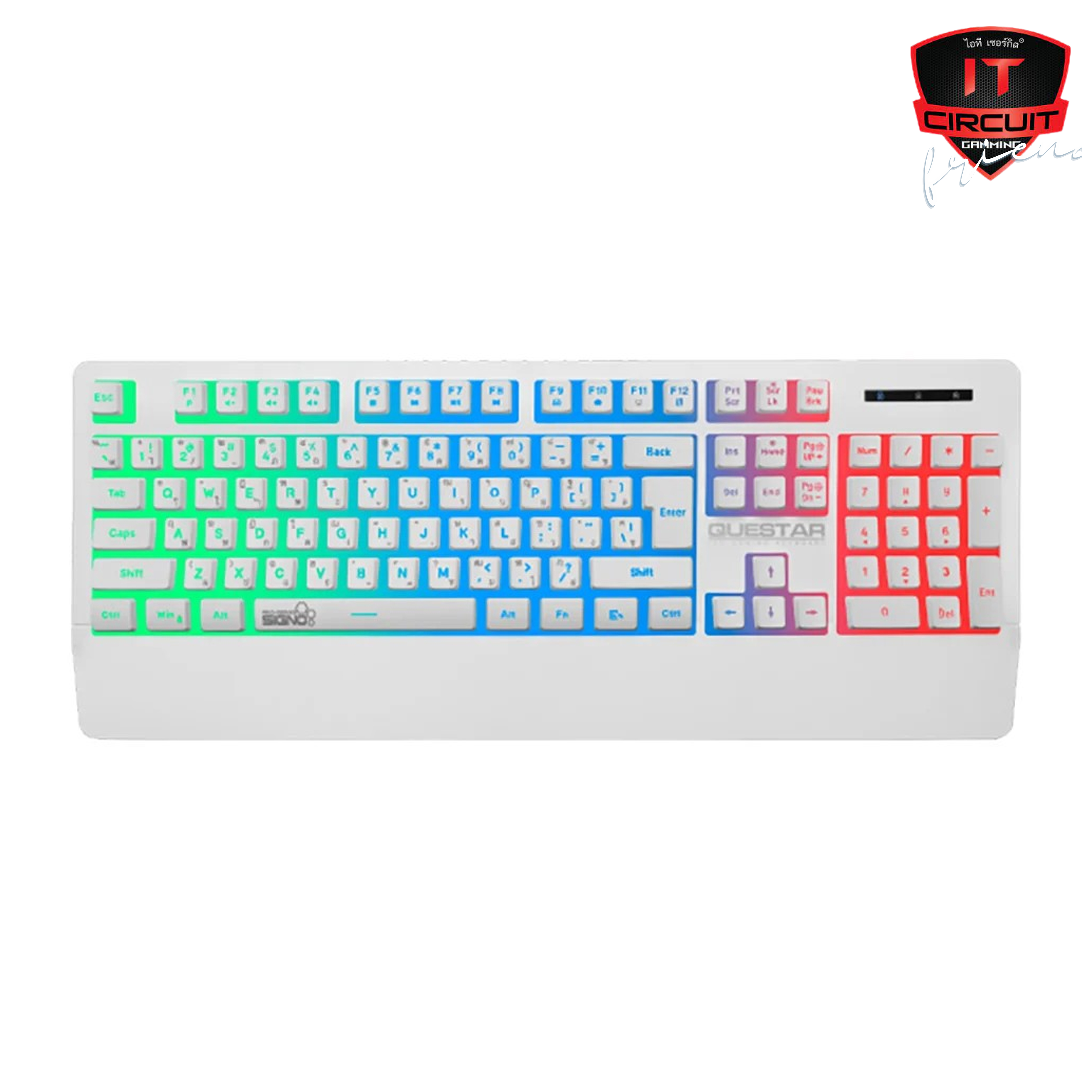 KEYBOARD (คีย์บอร์ด) SIGNO KB-713W QUESTAR WHITE
