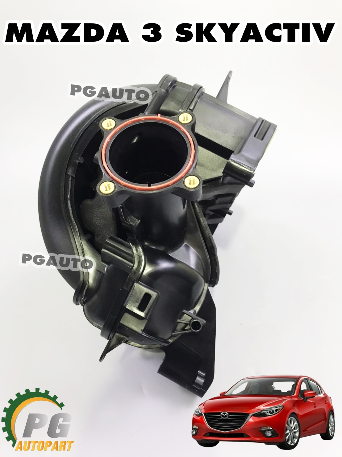 ท่อร่วมไอดีทั้งชุด MAZDA3 SKYACTIV 2014-2018(1ชุด) แท้ / รูปจริง