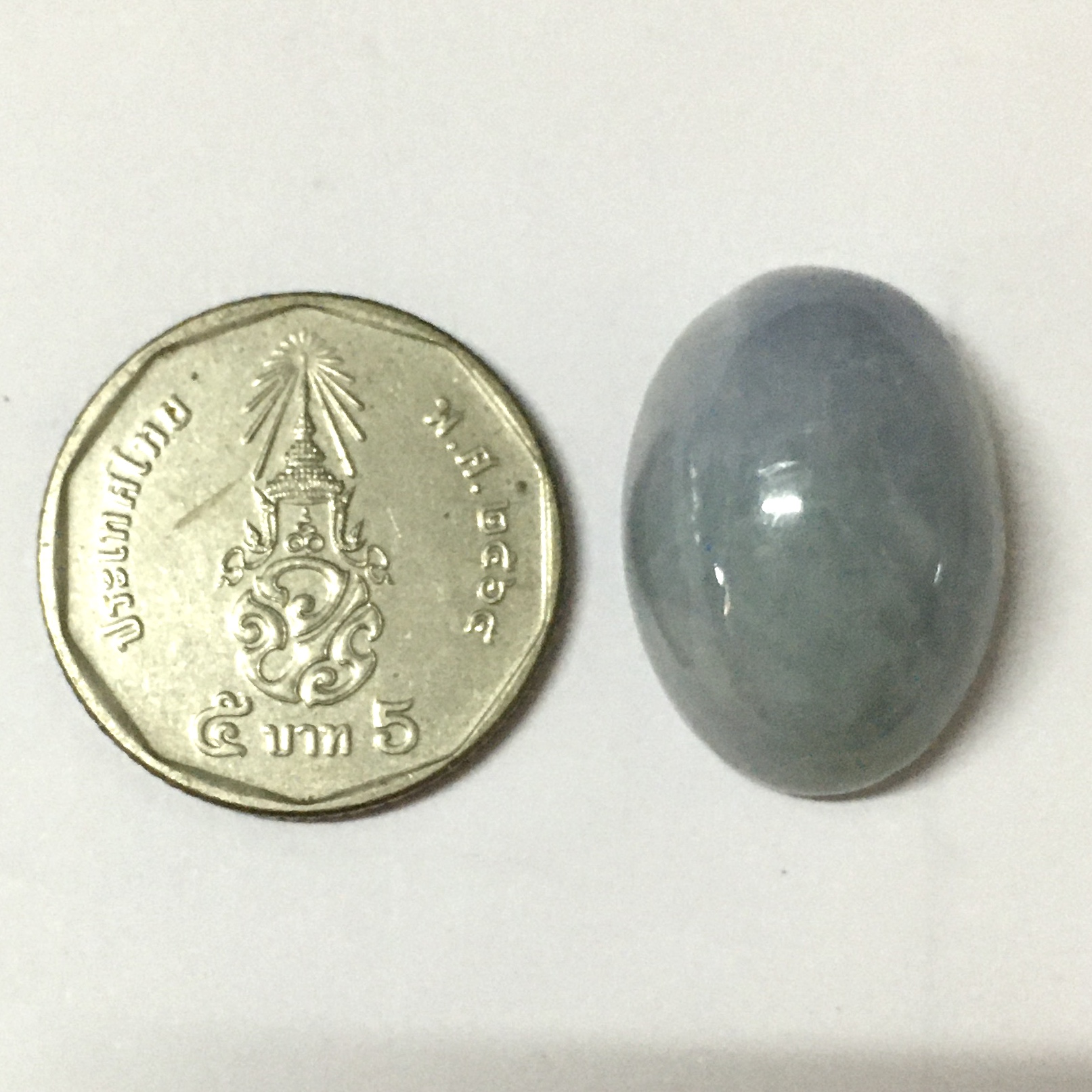 (Big size) หยกแท้ 39 กะรัต ไซส์ใหญ่ ทรงสวย รวมสีคลาสสิค เทาม่วงเขียว ปัดเงาสวย