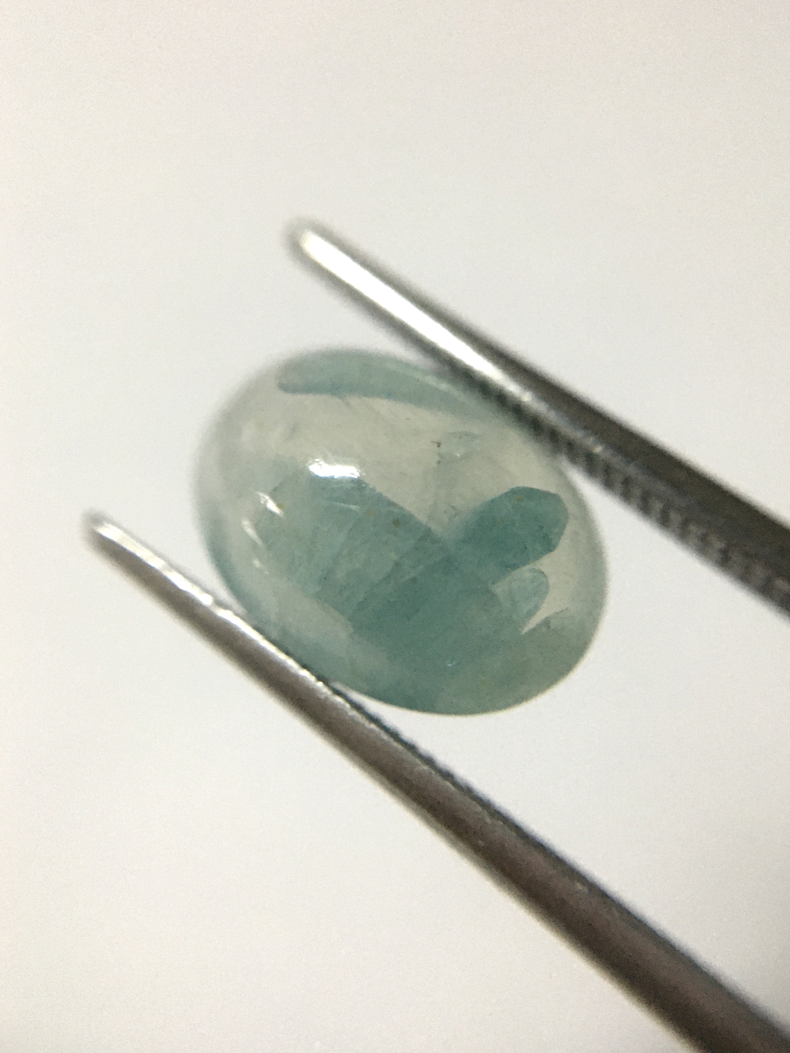 GRANDIDIERITE พลอยแท้ 2.68 กะรัต ทรงไข่ พลอยหายาก สีเขียวอมน้ำเงิน สวยแปลก น่าสะสม