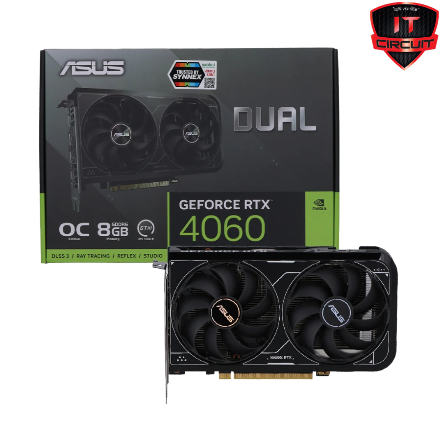 VGA (การ์ดจอ) ASUS DUAL GEFORCE RTX 4060 V2 OC EDITION 8GB GDDR6