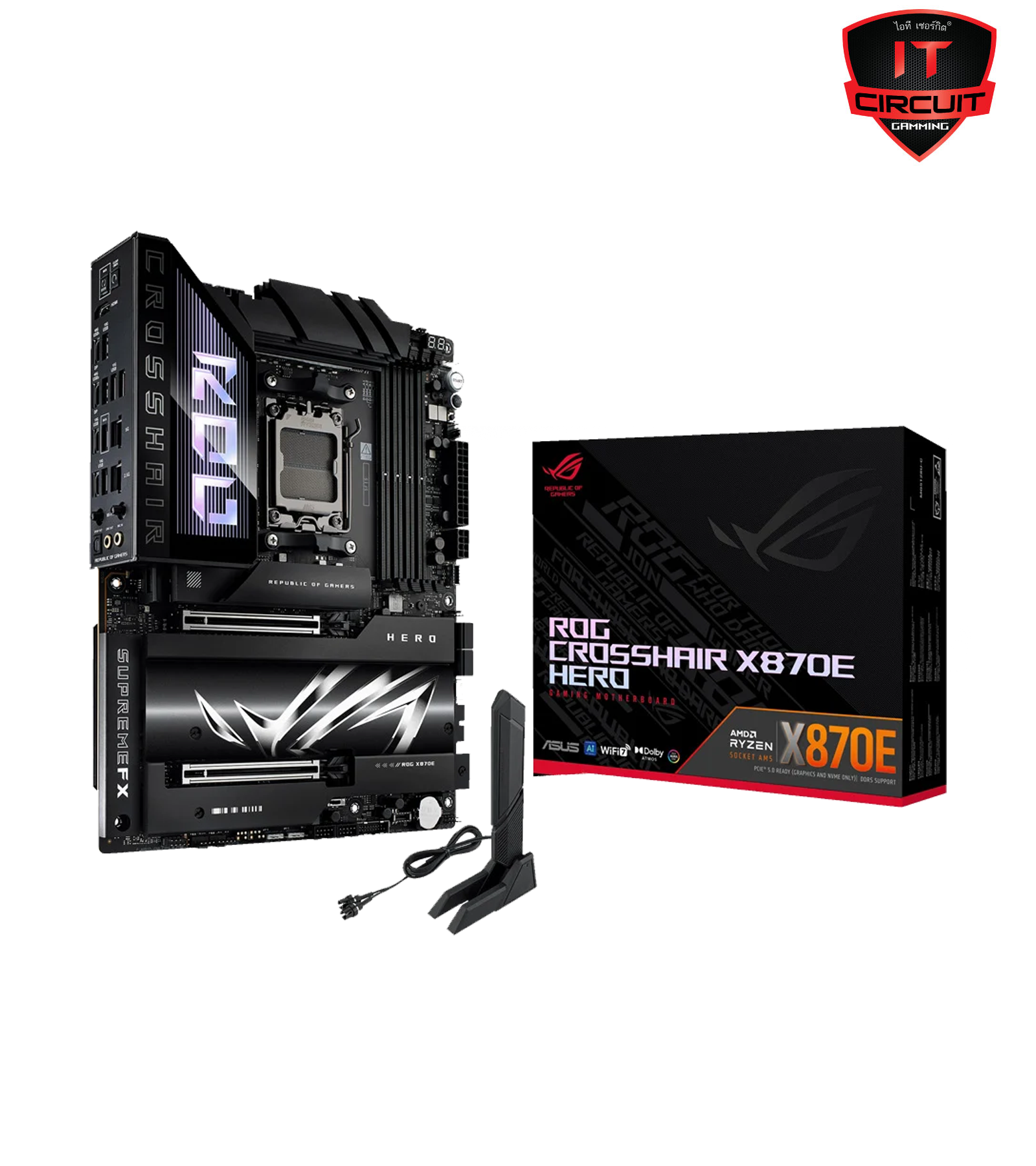 MAINBOARD (เมนบอร์ด) (AM5) ASUS ROG CROSSHAIR X870E HERO DDR5