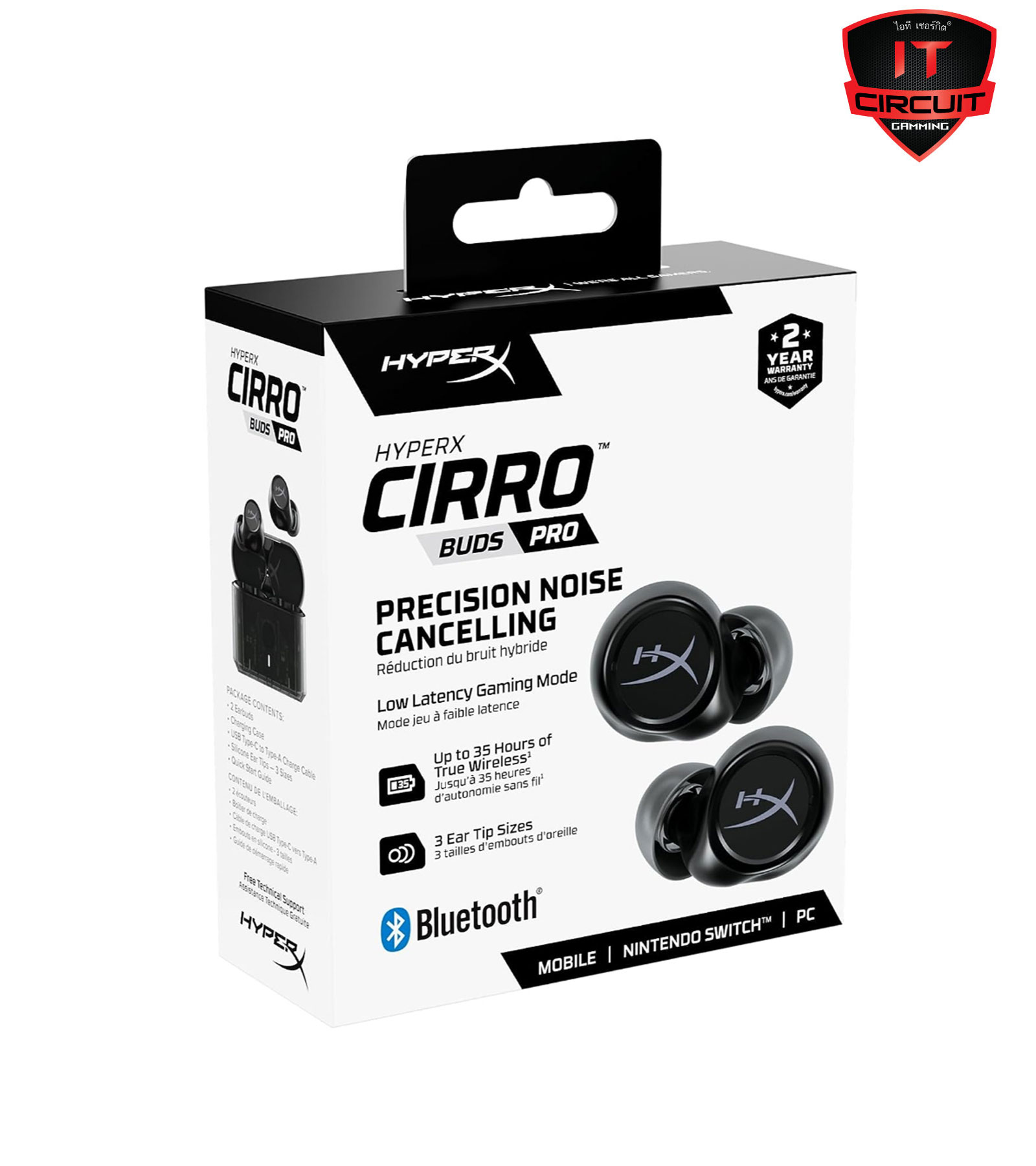 TRUE WIRELESS (หูฟังไร้สาย) HYPERX EARBUDS CIRRO BUDS PRO TURE WIRELESS EARBUDS