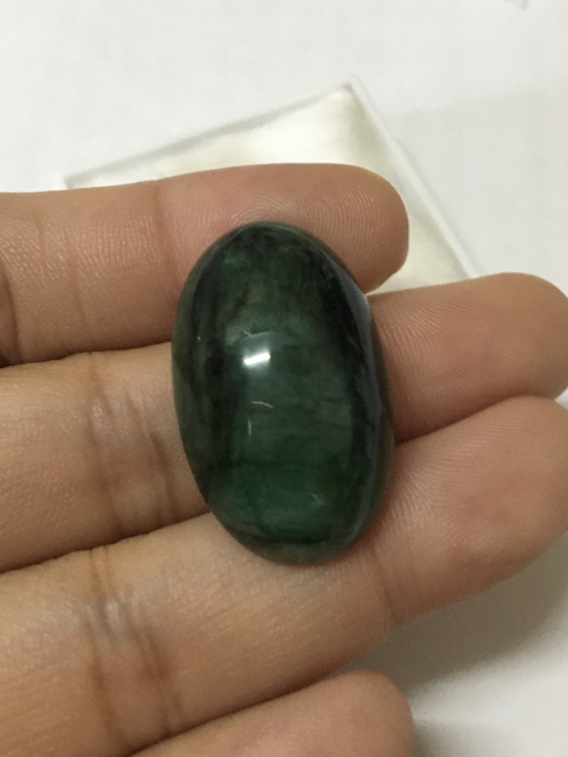 (ลดพิเศษ ทุกเทศกาล)มรกตแท้ 35 กะรัต เม็ดใหญ่ เนื้อตัน ลายสวย ไม่พอใจยินดีคืนเงินค