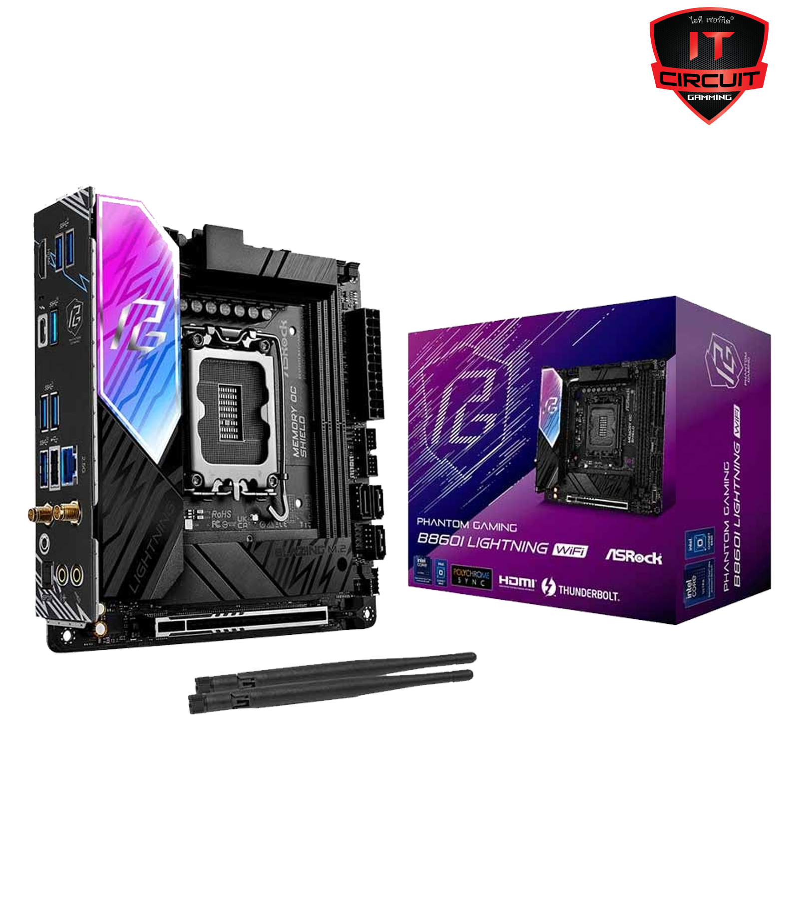 MAINBOARD (เมนบอร์ด) ASROCK B860I LIGHTNING WIFI - INTEL SOCKET 1851 DDR5 MINI-ITX