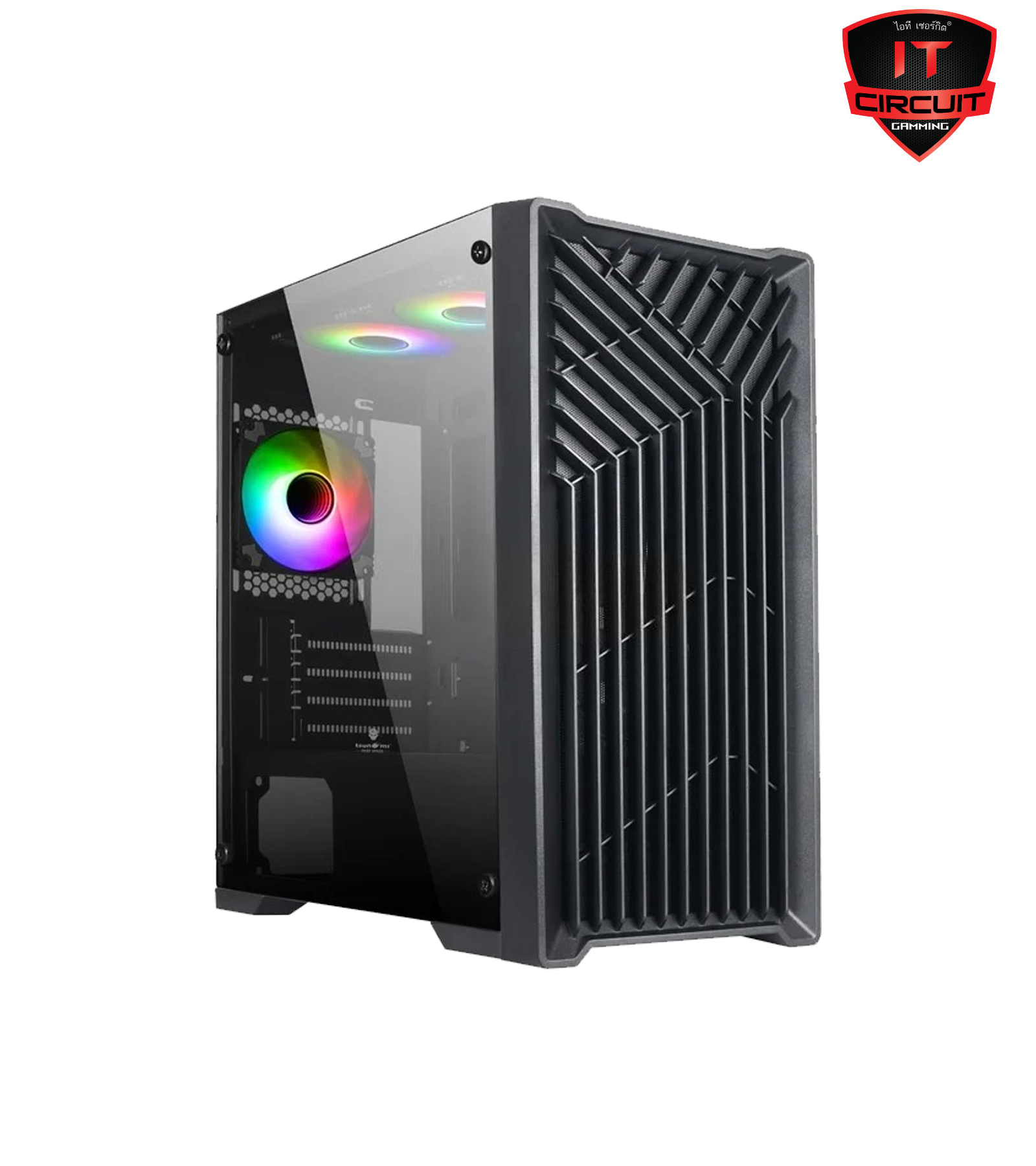 mATX CASE (เคส) (NP) TSUNAMI Unlimited Deepspace M211W-K TG ARGB