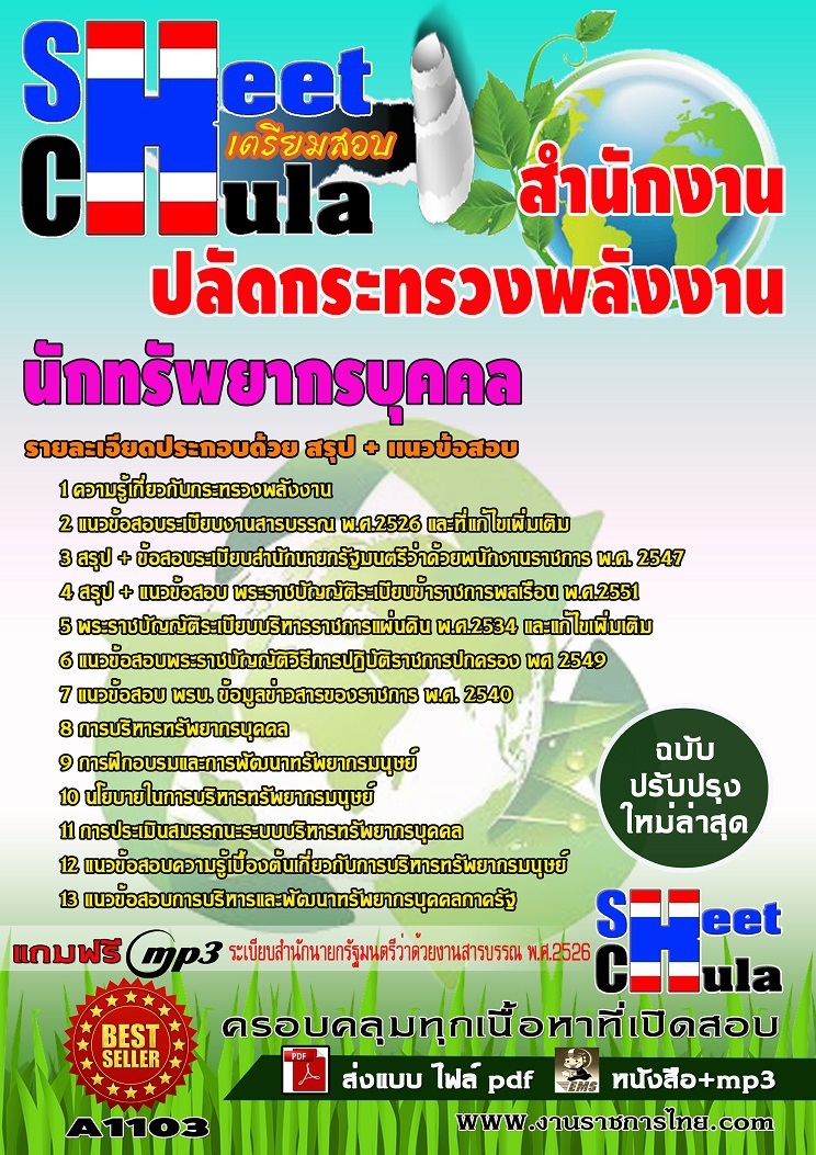 แนวข้อสอบนักทรัพยากรบุคคล สำนักงานปลัดกระทรวงพลังงาน
