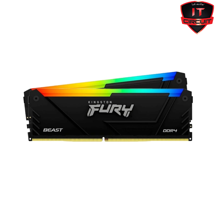 RAM (แรม) DDR4(3200) 32GB (16GBX2) KINGSTON FURY BEAST RGB SN171025B110Y