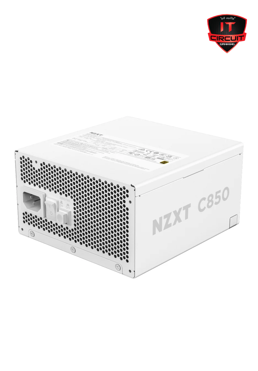 POWER SUPPLY (อุปกรณ์จ่ายไฟ) (80+ GOLD) 850W NZXT White (PA-8G2BW-US) SN27925T330H