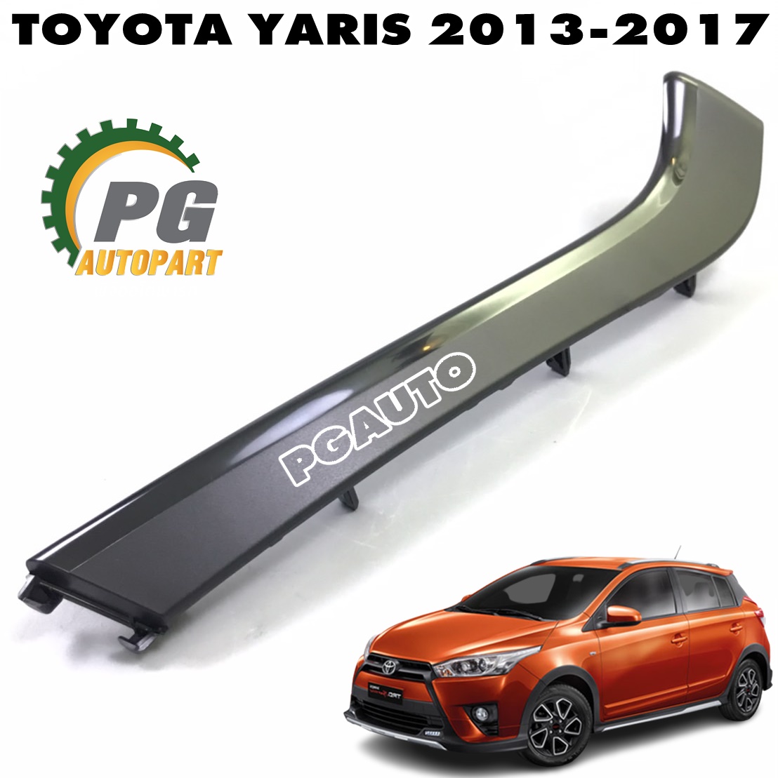 คิ้วกันชนหน้า RH(สีดำ) TOYOTA YARIS(NSP152) ปี 2013-2017 (1ชิ้น) แท้ / รูปจริง