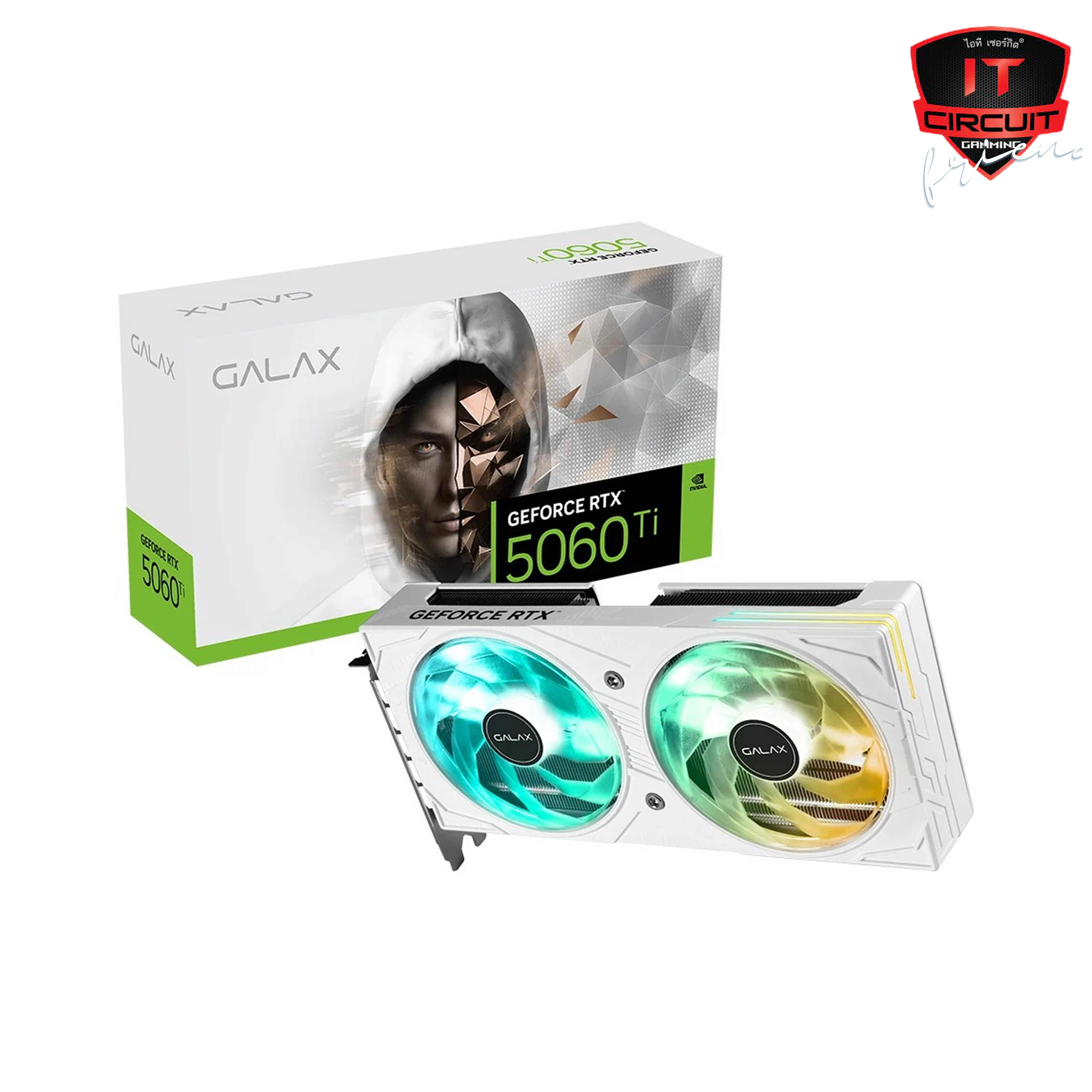 VGA(การ์ดจอ) GALAX GEFORCE RTX 5060 TI EX WHITE OC - 8GB GDDR7 SN041025T380H