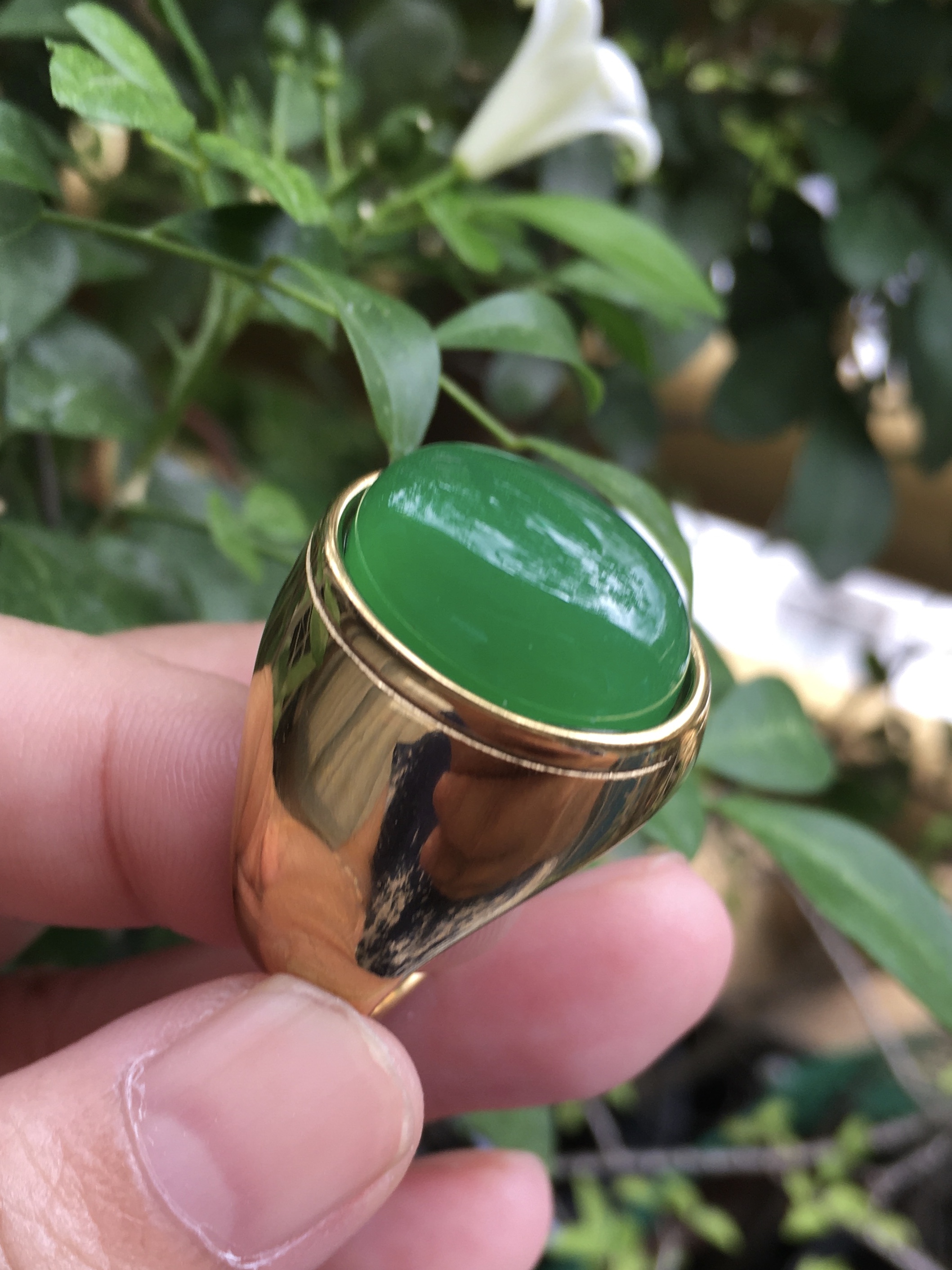 (ไซส์ 65) แหวนหยก แหวนแฟชั่นชาย ไซส์ใหญ่ ใส่สวย ราคาเบาหวิว