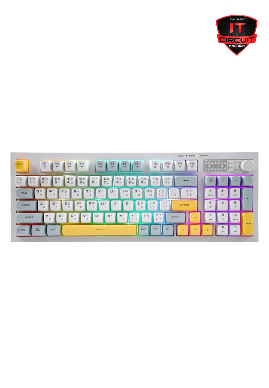 KEYBOARD NUBWO NK55 WHITE RAINBOW LIGHT SN24925T120H