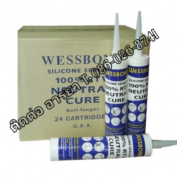 WESSBOND SILICONE SEALANT 100% RTV. เวสบอนด์ ซิลิโคน ซีลแลนท์ 100% กาวซิลิโคนยาแนวเนื้อ 100% ไม่เจือจาง คุณภาพสูง แห้งเร็ว ใช้งานได้กับวัสดุหลายประเภท