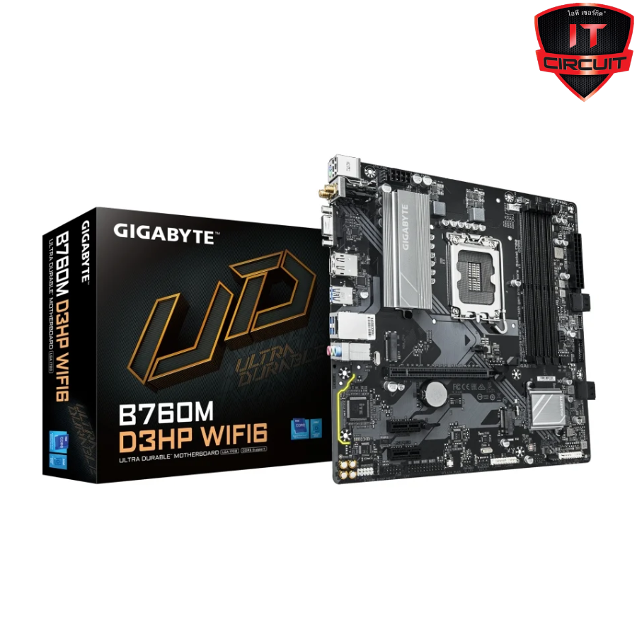 MAINBOARD (เมนบอร์ด) (1700) GIGABYTE B760M D3HP WIFI6 (rev. 1.0) (DDR5) SN24925T110H