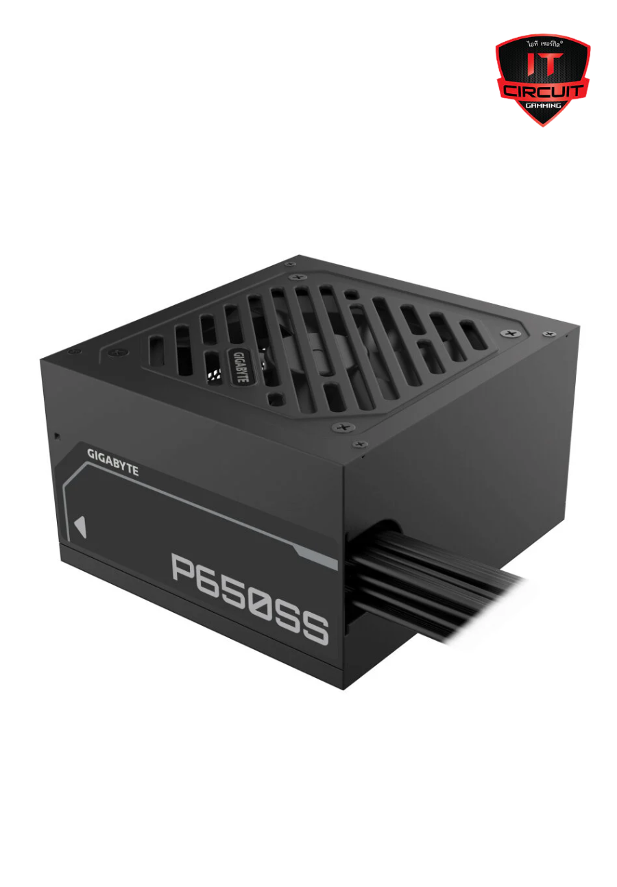 POWER SUPPLY (อุปกรณ์จ่ายไฟ) (80+ SILVER) 650W GIGABYTE P650SS (GP-650SS) SN27925T110H