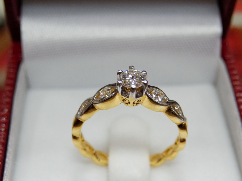 m149 แหวนเพชรแท้ 0.39 กะรัต งานดี ราคาเบาๆ