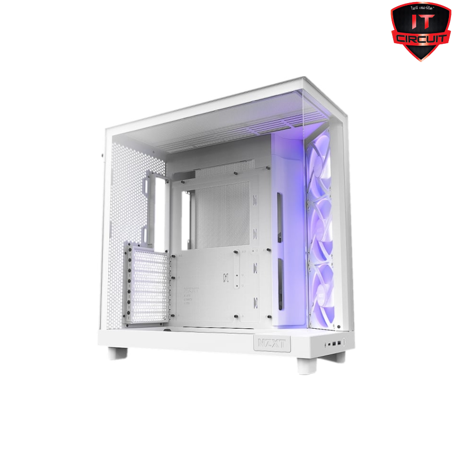 CASE (เคส) NZXT H6 FLOW RGB (MATTE WHITE) (ATX) SN201025B320Y