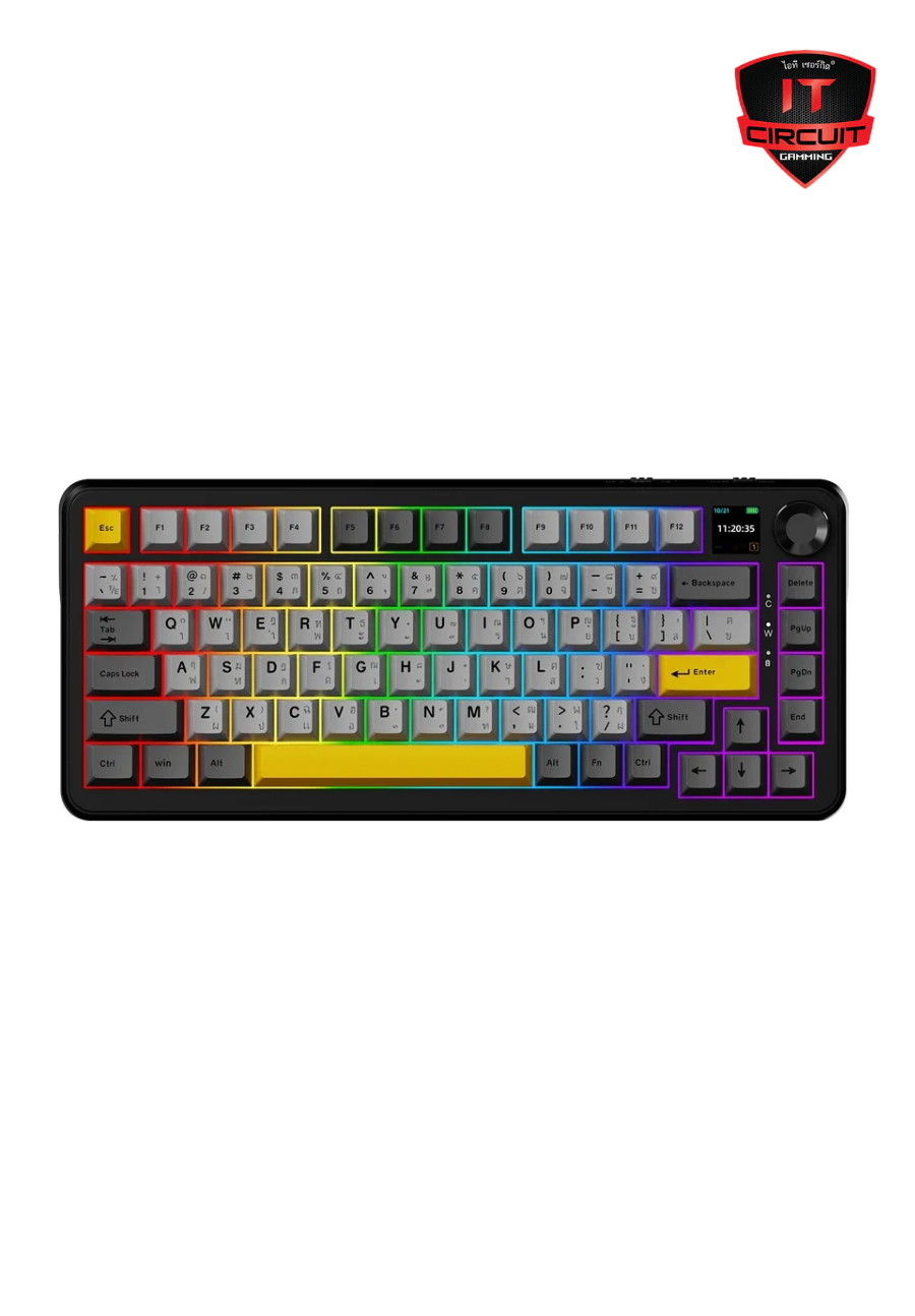KEYBOARD (คีย์บอร์ด) WIRELESS AJAZZ AK820 MAX STARRY NIGHT (MAILA SWITCH/BLUETOOTH/LCD) SN071025T140H