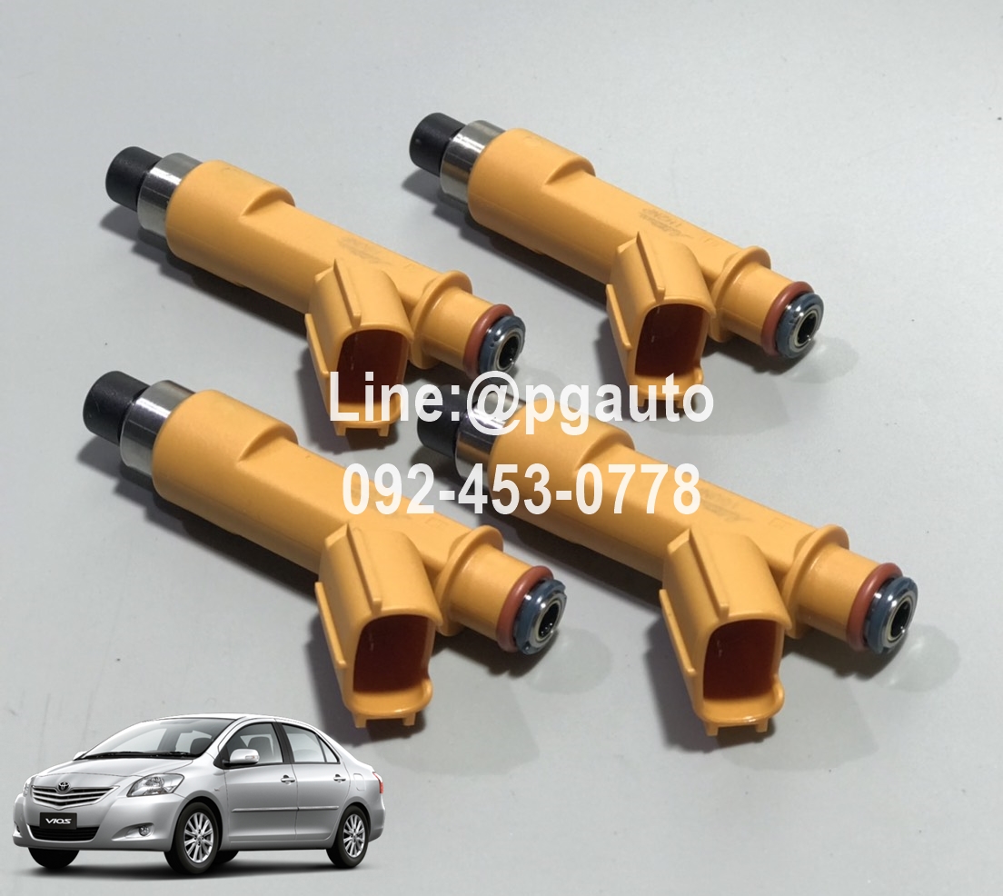 เซตสุดคุ้ม!!! หัวฉีดน้ำมันรถยนต์โตโยต้าวีออส TOYOTA VIOS (NCP91-93) ปี 2007-2012 (12รู) OEM แท้ (1 ชุด = 4ตัว)