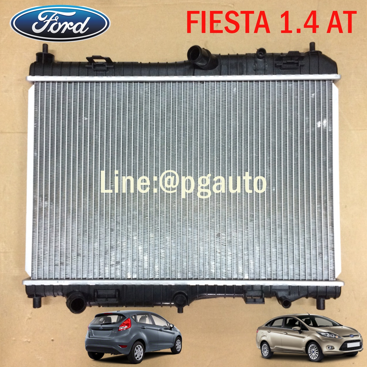 หม้อน้ำ ฟอร์ดเฟียสต้า FORD FIESTA เครื่อง 1.4 L AT (1ลูก) / RADIATOR