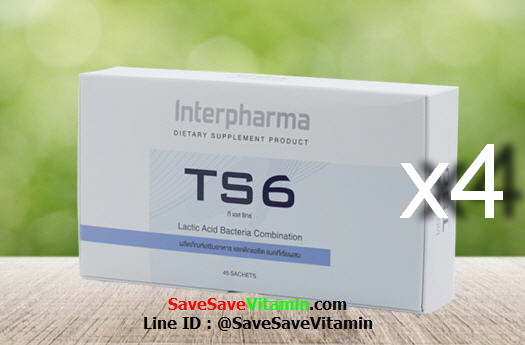 TS6 Probiotic 4 กล่อง ส่งฟรี EMS..ประกอบด้วย Multiple species Probiotic (โปรไบโอติก) รวม 6 ชนิด และ Prebiotic (พรีไบโอติก)