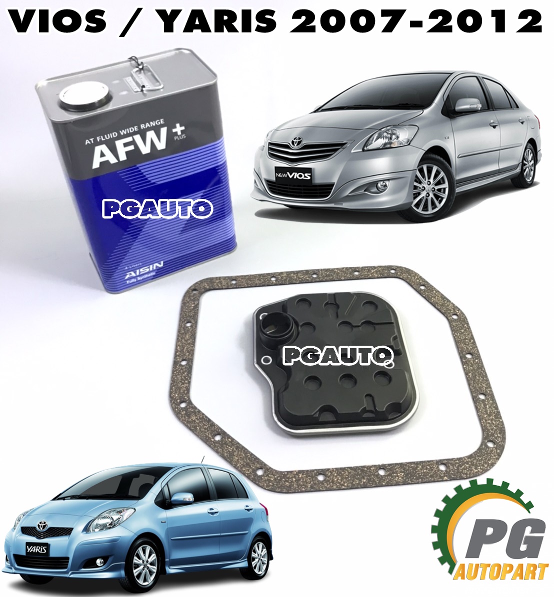 ชุดเปลี่ยนกรองเกียร์ TOYOTA VIOS,YARIS (NCP91-93) ปี 2007-2012 (1ชุด) / รูปจริง