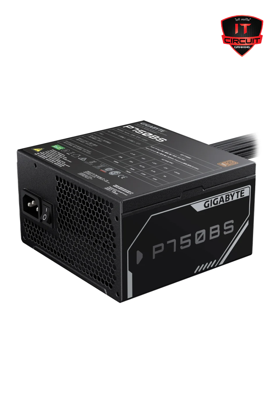 POWER SUPPLY (อุปกรณ์จ่ายไฟ) (80+ BRONZE) 750W GIGABYTE P750BS SN29925T120H