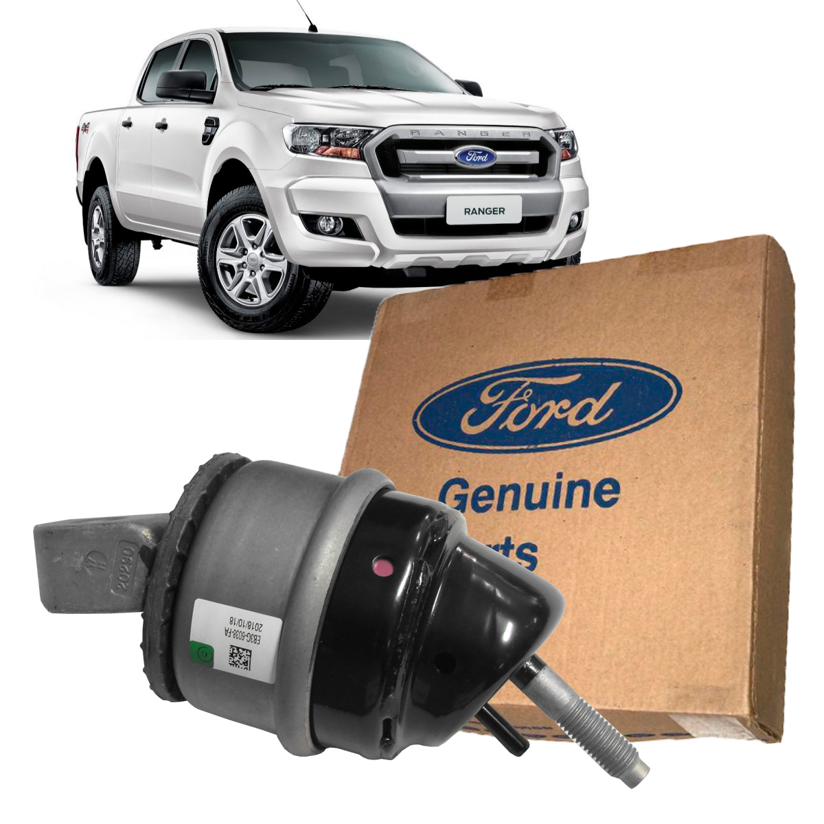 เซตสุดคุ้ม!!! ยางแท่นเครื่อง-แท่นเกียร์ FORD RANGER(T7) ปี 2015-2017 เครื่อง 3.2 MT (1ชุด = 3 ตัว) แท้