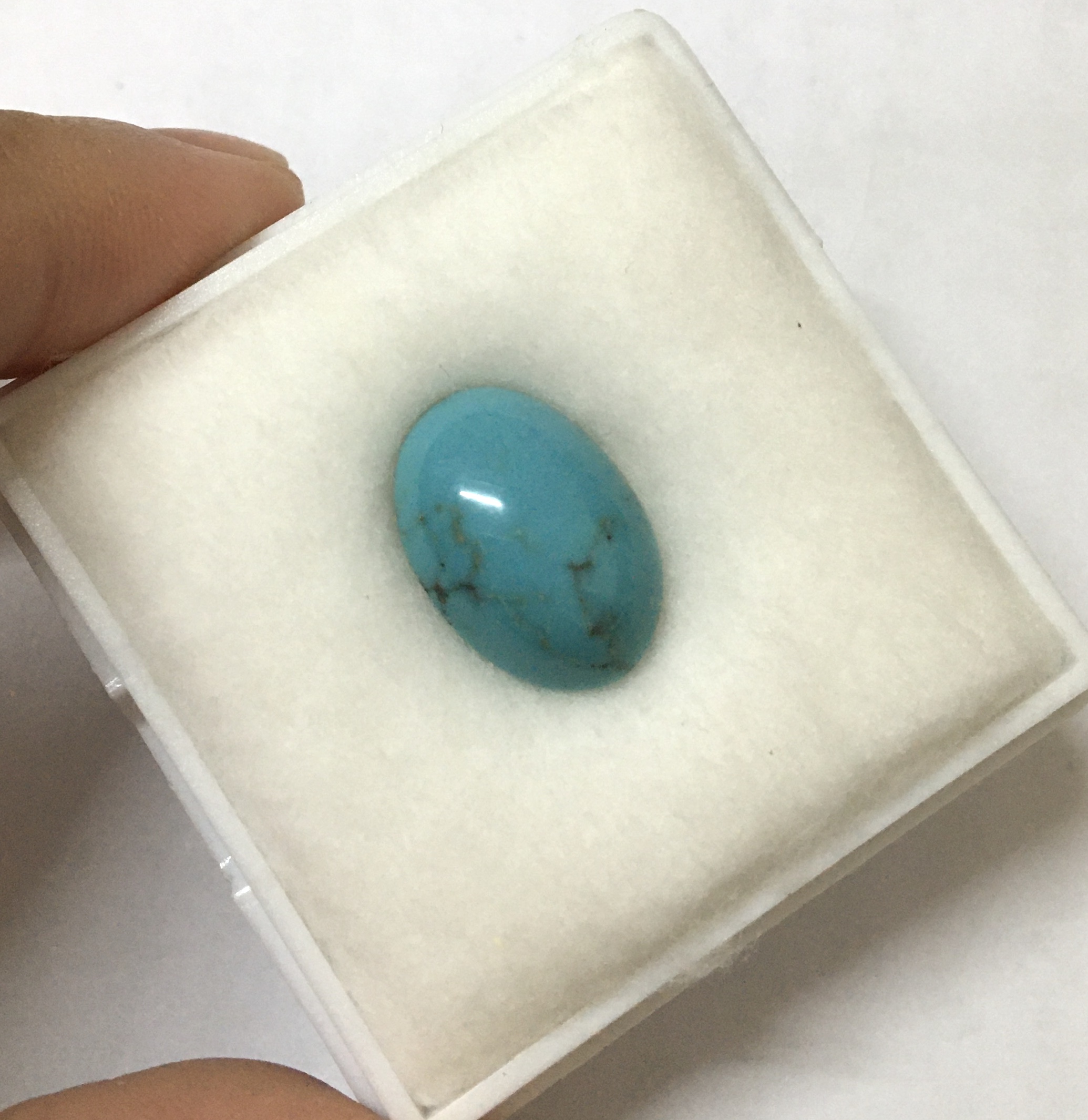 (ลดพิเศษ ทุกเทศกาล) เทอคอยซ์ แท้ 7 กะรัต สีฟ้าพาสเทล สวยหวาน มีลายตามธรรมชาติ ไม่พอใจยินดีคืนเงิน