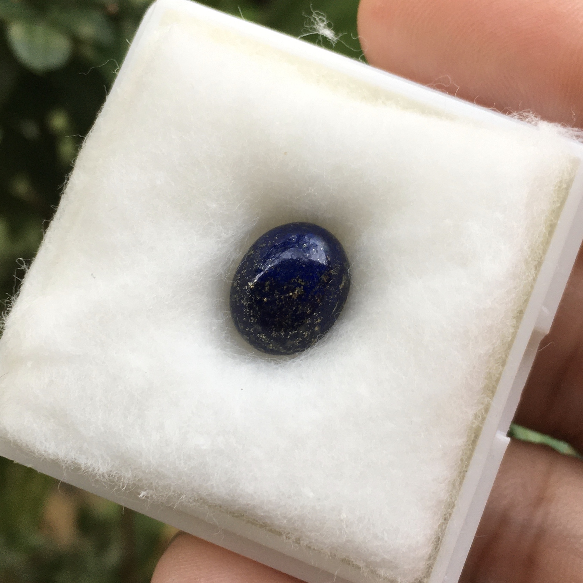 LAPIS LAZULI ลาพิส ลาซูลี 3.8 กะรัตหินแท้ ลายสวยเฉพาะตัว ไซส์หัวแหวนกำลังสวย
