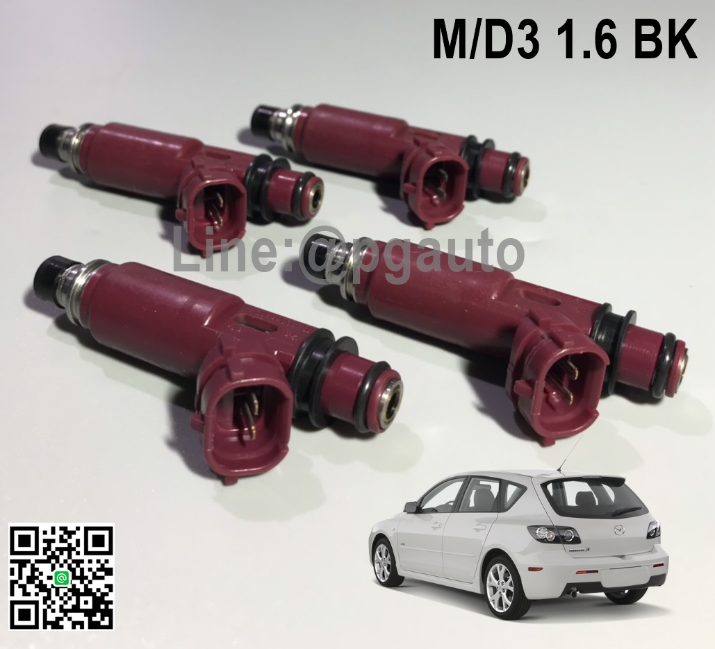 เซตสุดคุ้ม!!! หัวฉีดน้ำมันเชื้อเพลิง มาสด้า 3 MAZDA 3 BK เครื่อง 1.6 L ปี 2004-2010 แท้ DENSO (1 ชุด = 4ตัว)