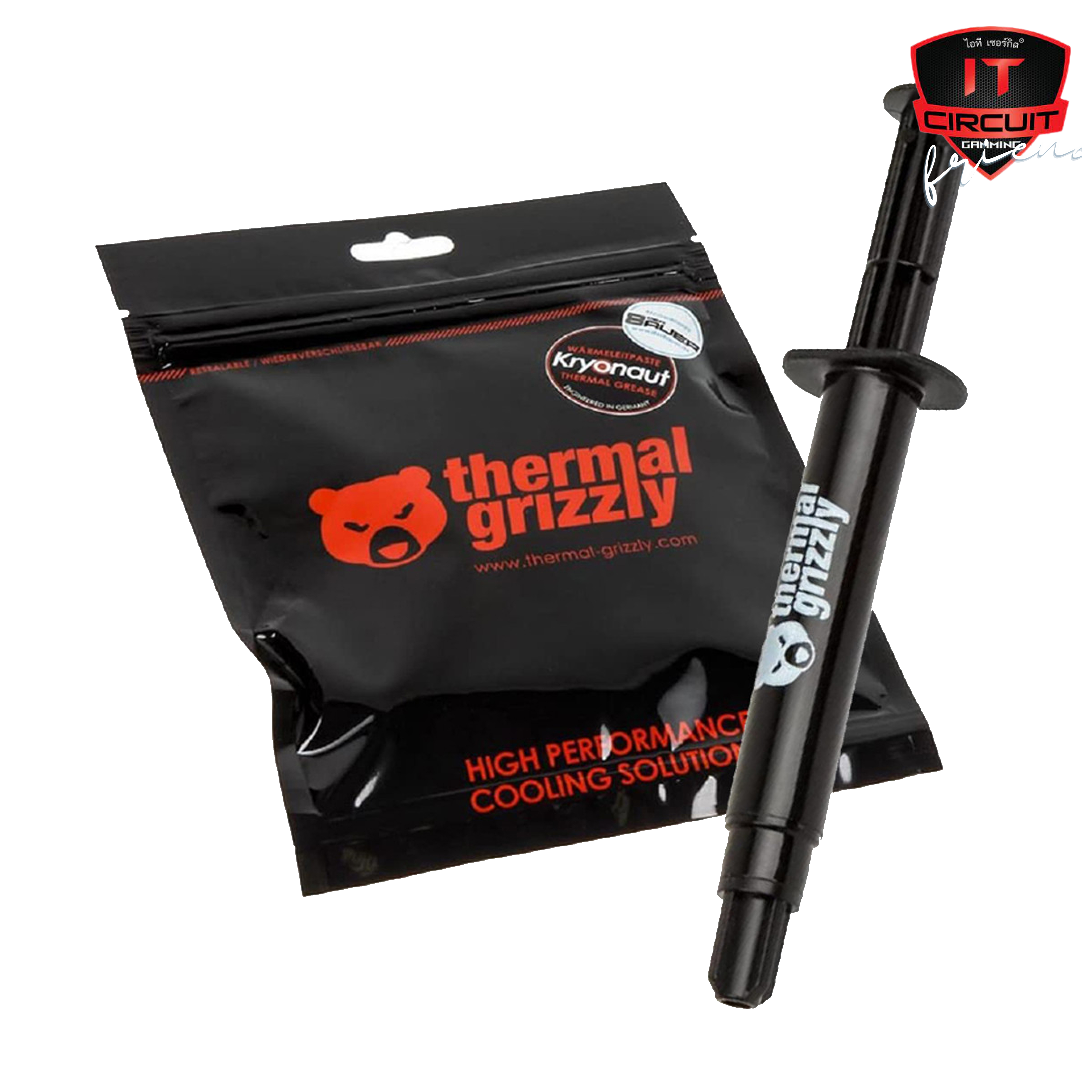 SILICONE (ซิลิโคล) Thermal Grizzly Kryonaut – 11.1 g / 3 ml TG-K-030-R