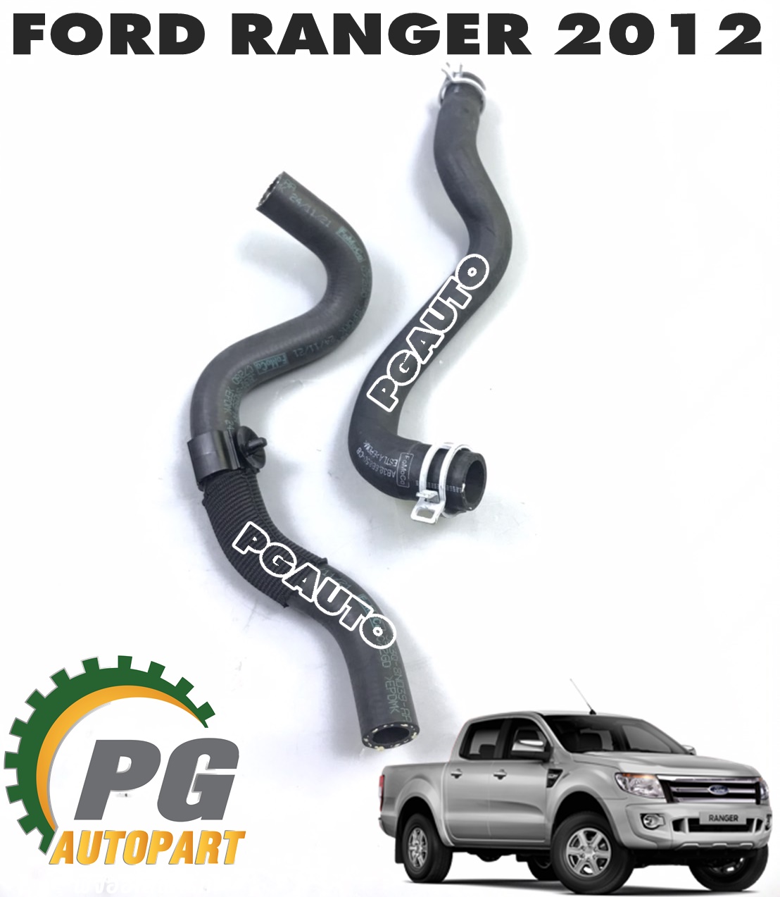 ท่อยางออยคูลเลอร์เครื่องยนต์ FORD RANGER T6 ปี 2012-2014(1 ชุด = 2 ชิ้น) แท้ / รูปจริง