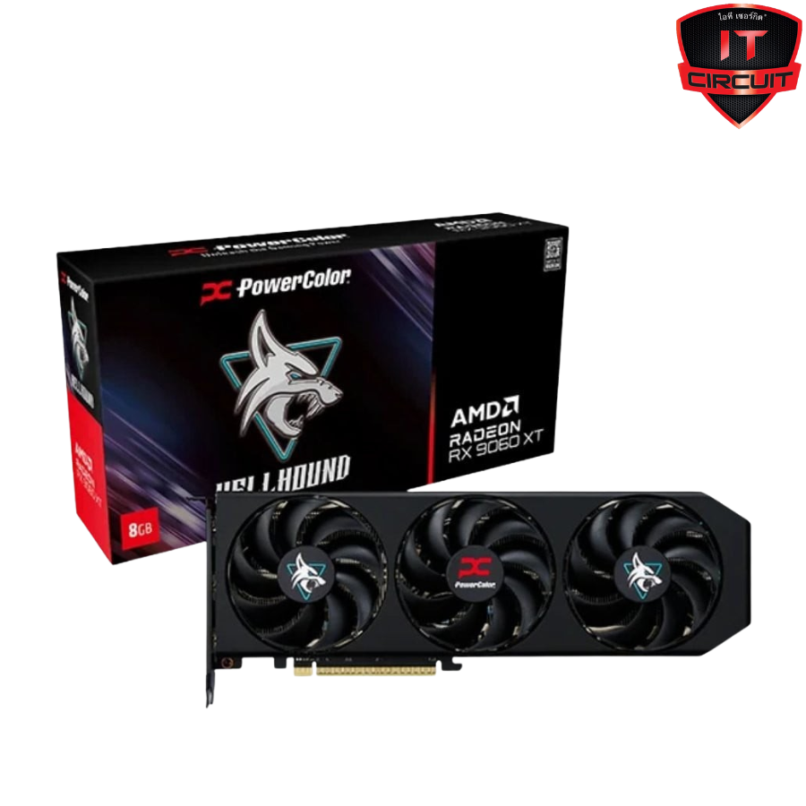 VGA(การ์ดจอ) POWER COLOR RADEON RX 9060XT HELLHOUND OC - 8GB GDDR6