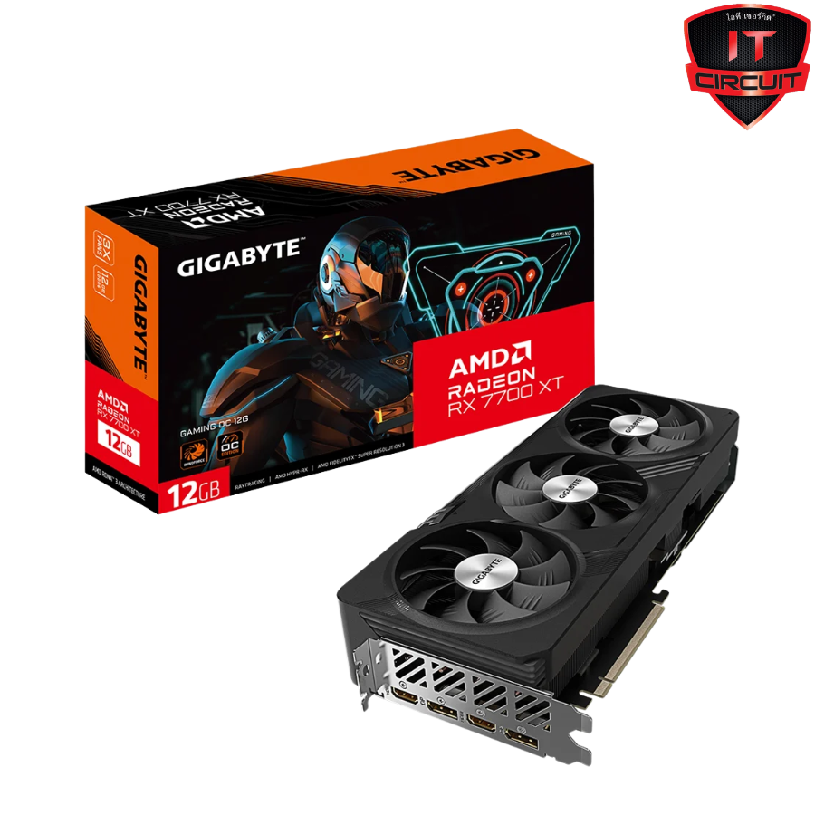 VGA(การ์ดจอ) GIGABYTE RADEON RX 7700XT GAMING OC - 12GB GDDR6