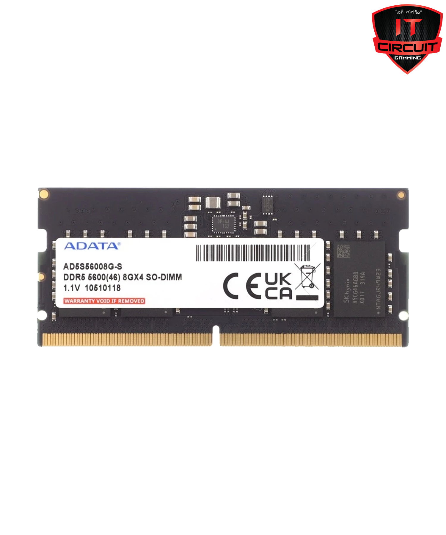 RAM (หน่วยความจำ) DDR5 (5600, NB) 8GB ADATA (AD5S56008G-S)