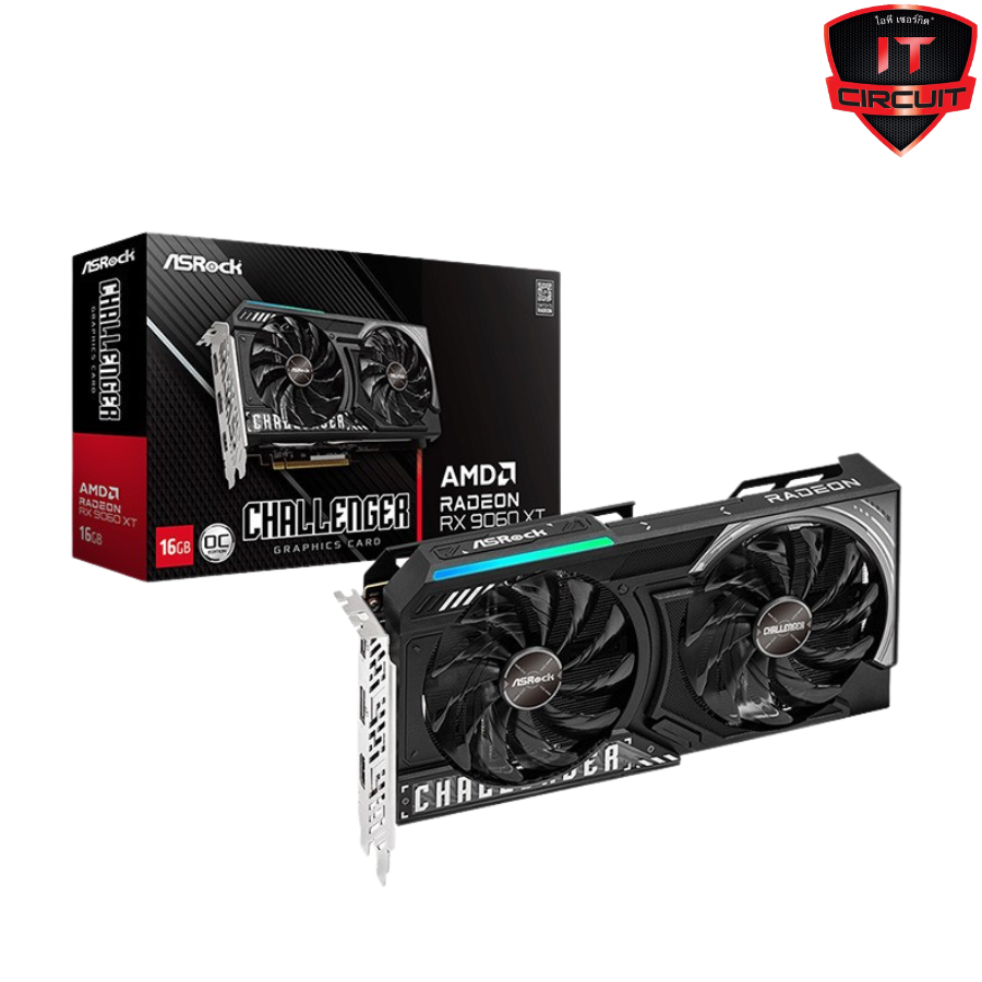 VGA(การ์ดจอ) ASROCK RADEON RX 9060XT CHALLENGER OC - 16GB GDDR6
