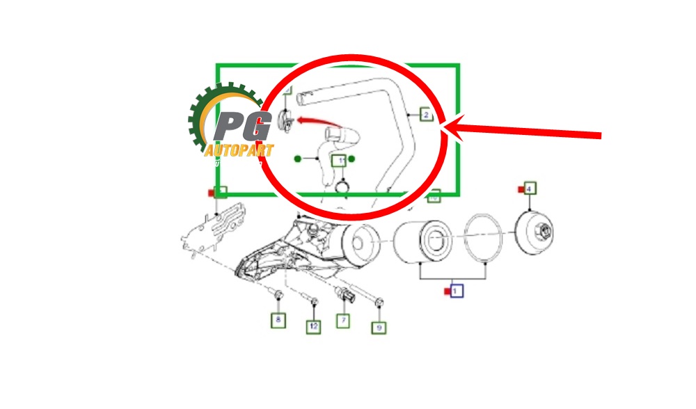 ท่อยางออยคูลเลอร์เครื่องยนต์ FORD RANGER T6 ปี 2012-2014(1 ชุด = 2 ชิ้น) แท้ / รูปจริง