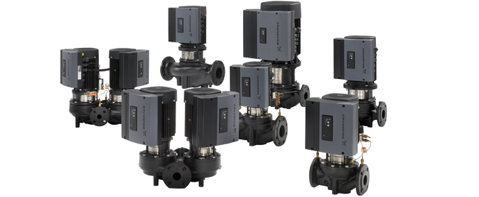 Grundfos : TP, TPE ปั๊มสูบน้ำหมุนเวียนชนิด inline - ปรับอากาศและการทำความร้อน