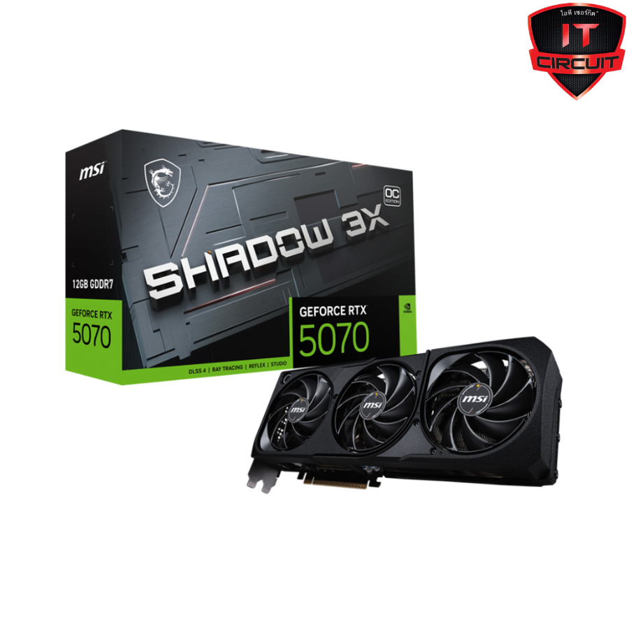VGA (การ์ดจอ) MSI GEFORCE RTX 5070 SHADOW 3X OC - 12GB GDDR7 SN041025T500H