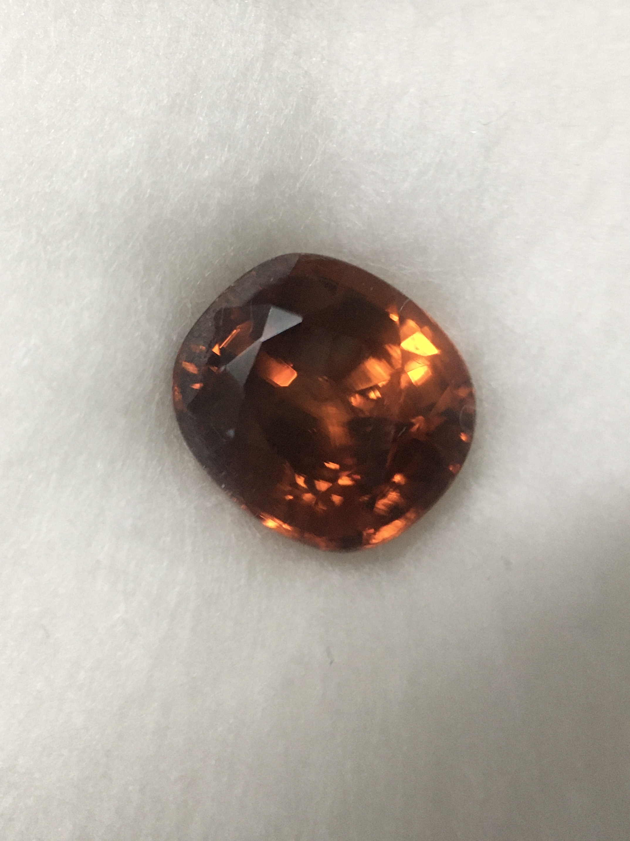 ZIRCON เพทาย แท้ 2.85 กะรัต พลอยดิบธรรมชาติ สีสดจัด เนื้อใส ไฟดี สวย น่าสะสม