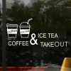 สติ๊กเกอร์ตกแต่งร้านกาแฟ ร้านอาหาร