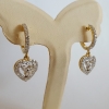 M455 ต่างหูเพชรแท้ 1.14 กะรัต ตุ้งติ้งรูปหัวใจ งานน่ารักใส่สวยสว่างวาบ