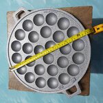 กระทะขนมครกเหล็กดำ ตรา M 28 หลุม