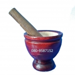 ครกไม้ พร้อมสาก ขนาด 9 นิ้ว