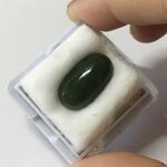 NEPHRITE หยกเนฟไฟรต์ แท้ 8 cts. สีดี เนื้อดี ทรงรียาว อูมสวยมากค่ะ