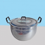 หม้ออลูมิเนียมสองหู ตราจระเข้ ขนาด 34 ซ.ม