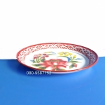 ถาดเคลือบลายดอก-ตรากระต่าย ขนาด 40 ซ.ม