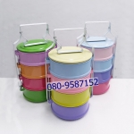 ปิ่นโตแฟนซี 14 ซ.ม. x 4 ชั้น คละสี